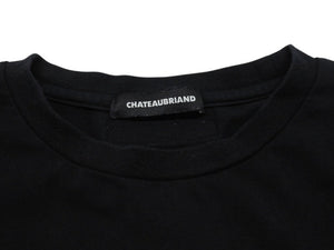 極美品 CHATEAUBRIAND シャトーブリアン WAGYU MAFIA 和牛マフィア ロゴプリント Ｔシャツ コットン ブラック サイズL 中古 4b002508