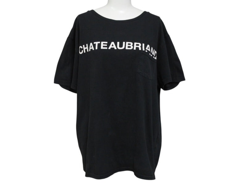 CHATEAUBRIAND WAGYU MAFIA シャトーブリアン 和牛マフィア ポケットＴシャツ コットン ブラック サイズL 美品 中古 4b002511