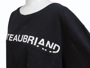 CHATEAUBRIAND WAGYU MAFIA シャトーブリアン 和牛マフィア ポケットＴシャツ コットン ブラック サイズL 美品 中古 4b002511