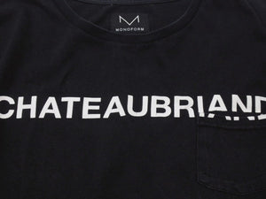 CHATEAUBRIAND WAGYU MAFIA シャトーブリアン 和牛マフィア ポケットＴシャツ コットン ブラック サイズL 美品 中古 4b002511