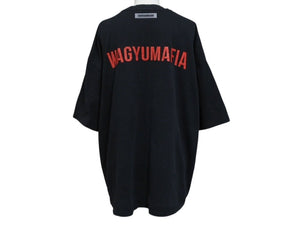CHATEAUBRIAND シャトーブリアン WAGYU MAFIA 和牛マフィア プリントＴシャツ コットン ブラック サイズL 美品 中古 4b002512