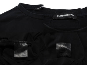 CHATEAUBRIAND シャトーブリアン WAGYU MAFIA 和牛マフィア プリントＴシャツ コットン ブラック サイズL 美品 中古 4b002512
