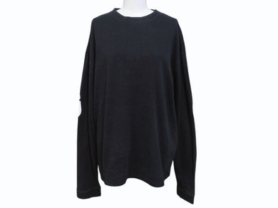 極美品 CHATEAUBRIAND シャトーブリアン ロゴプリント ロングスリーブＴシャツ コットン ブラック サイズL 中古 4b002513