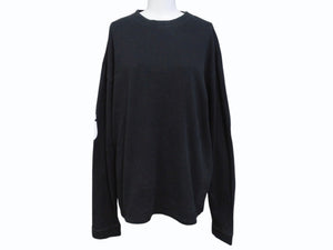極美品 CHATEAUBRIAND シャトーブリアン ロゴプリント ロングスリーブＴシャツ コットン ブラック サイズL 中古 4b002513