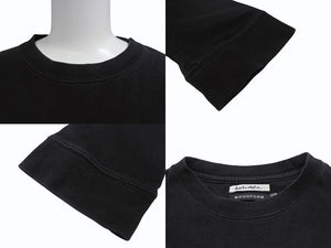 極美品 CHATEAUBRIAND シャトーブリアン ロゴプリント ロングスリーブＴシャツ コットン ブラック サイズL 中古 4b002513