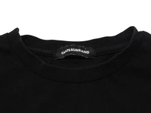 Load image into Gallery viewer, 極美品 CHATEAUBRIAND シャトーブリアン #onigiriforlove 半袖Ｔシャツ プリント コットン ブラック サイズL 中古 4b002525