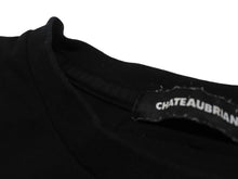 Load image into Gallery viewer, 極美品 CHATEAUBRIAND シャトーブリアン #onigiriforlove 半袖Ｔシャツ プリント コットン ブラック サイズL 中古 4b002525