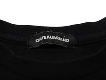 Load image into Gallery viewer, 極美品 CHATEAUBRIAND シャトーブリアン #onigiriforlove 半袖Ｔシャツ プリント コットン ブラック サイズL 中古 4b002525