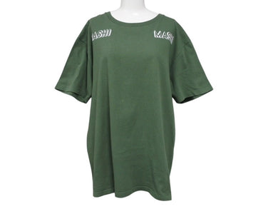 MASHI NO MASHI TOKYO マシのマシの東京 プリント半袖Ｔシャツ コットン グリーン サイズ2 美品 中古 4b002526