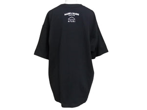 極美品 CHATEAUBRIAND シャトーブリアン AFURI × MASHI NO MASHI TOKYO 半袖Ｔシャツ ブラック コットン コラボ サイズL 中古 4b002525