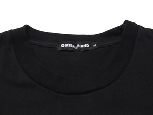 極美品 CHATEAUBRIAND シャトーブリアン AFURI × MASHI NO MASHI TOKYO 半袖Ｔシャツ ブラック コットン コラボ サイズL 中古 4b002525