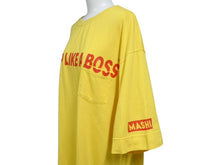 Load image into Gallery viewer, MASHI NO MASHI TOKYO マシのマシの東京 SLURP LIKE A BOSS プリント ポケットＴシャツ コットン イエロー サイズL 美品 中古 4b002526