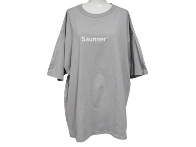 TTNE ティーティーエヌイー SaunnerTM Logo ロゴプリント サウナー 半袖Ｔシャツ グレー コットン サイズXL 美品 中古 4b002529