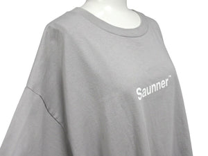 TTNE ティーティーエヌイー SaunnerTM Logo ロゴプリント サウナー 半袖Ｔシャツ グレー コットン サイズXL 美品 中古 4b002529