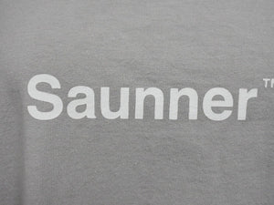 TTNE ティーティーエヌイー SaunnerTM Logo ロゴプリント サウナー 半袖Ｔシャツ グレー コットン サイズXL 美品 中古 4b002529