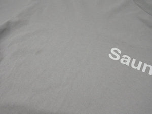 TTNE ティーティーエヌイー SaunnerTM Logo ロゴプリント サウナー 半袖Ｔシャツ グレー コットン サイズXL 美品 中古 4b002529