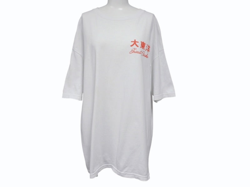 Chain&co. チェーンアンドコー 大東洋 グラフィック 半袖Ｔシャツ ホワイト コットン プリント サイズXL 良品 中古 4b002530