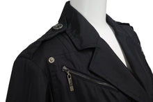 Load image into Gallery viewer, Christian Dior クリスチャンディオール トレンチコート 4A12088000 ガリアーノ期 ブラック ナイロン ウール 36 美品 中古 4b002533