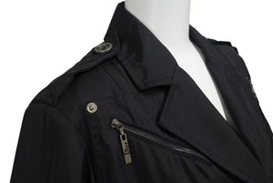 Christian Dior クリスチャンディオール トレンチコート 4A12088000 ガリアーノ期 ブラック ナイロン ウール 36 美品 中古 4b002533