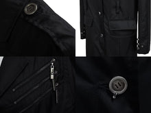 Load image into Gallery viewer, Christian Dior クリスチャンディオール トレンチコート 4A12088000 ガリアーノ期 ブラック ナイロン ウール 36 美品 中古 4b002533