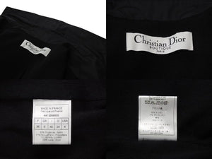Christian Dior クリスチャンディオール トレンチコート 4A12088000 ガリアーノ期 ブラック ナイロン ウール 36 美品 中古 4b002533