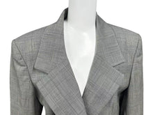 Load image into Gallery viewer, Christian Dior クリスチャンディオール テーラードジャケット スカート セットアップ グレー グレンチェック柄 サイズ40/6 美品 中古 4b002534
