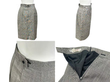 Load image into Gallery viewer, Christian Dior クリスチャンディオール テーラードジャケット スカート セットアップ グレー グレンチェック柄 サイズ40/6 美品 中古 4b002534