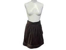 Load image into Gallery viewer, Christian Dior クリスチャンディオール スカート ブラウン カナージュ キルティング ベロア 12A 美品 中古 4b002536
