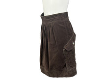 Load image into Gallery viewer, Christian Dior クリスチャンディオール スカート ブラウン カナージュ キルティング ベロア 12A 美品 中古 4b002536