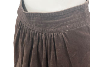 Christian Dior クリスチャンディオール スカート ブラウン カナージュ キルティング ベロア 12A 美品 中古 4b002536