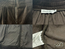 Load image into Gallery viewer, Christian Dior クリスチャンディオール スカート ブラウン カナージュ キルティング ベロア 12A 美品 中古 4b002536