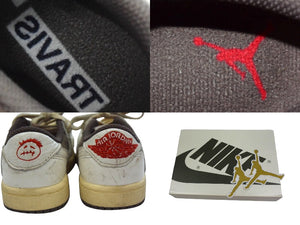 NIKE ナイキ エアジョーダン Air Jordan Travis Scott X Jordan 1 コラボ スニーカー ジュニア キッズ 良品 中古 4b002537