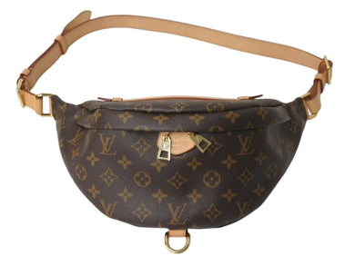極美品 LOUIS VUITTON ルイヴィトン バムバッグ ボディバッグ ウエストバッグ M43644 モノグラム ブラウン ゴールド金具 中古 4b002540