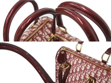Load image into Gallery viewer, Christian Dior クリスチャンディオール ハンドバッグ カバン スピーディ 25cm ボストン トロッター レッド ジャガード 美品 中古 4b002543