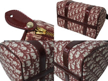 Load image into Gallery viewer, Christian Dior クリスチャンディオール ハンドバッグ カバン スピーディ 25cm ボストン トロッター レッド ジャガード 美品 中古 4b002543
