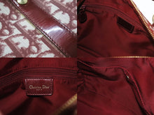 Load image into Gallery viewer, Christian Dior クリスチャンディオール ハンドバッグ カバン スピーディ 25cm ボストン トロッター レッド ジャガード 美品 中古 4b002543