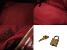 Load image into Gallery viewer, Christian Dior クリスチャンディオール ハンドバッグ カバン スピーディ 25cm ボストン トロッター レッド ジャガード 美品 中古 4b002543