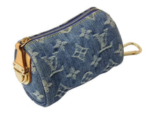 画像をギャラリービューアに読み込む, LOUIS VUITTON ルイヴィトン モノグラムデニム ミニ トゥルース スピーディPM M95082 ストラップ ブルー 中古 美品 4b002547