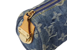 画像をギャラリービューアに読み込む, LOUIS VUITTON ルイヴィトン モノグラムデニム ミニ トゥルース スピーディPM M95082 ストラップ ブルー 中古 美品 4b002547