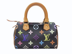Excellent condition LOUIS VUITTON Mini Speedy handbag M92644 Monogram Multicolore black with gold hardware. Takashi Murakami. Pre-owned. 4b002549 