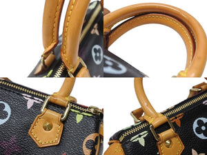 Excellent condition LOUIS VUITTON Mini Speedy handbag M92644 Monogram Multicolore black with gold hardware. Takashi Murakami. Pre-owned. 4b002549 
