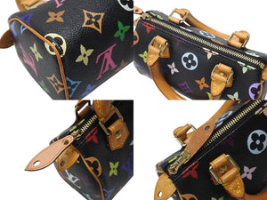 Excellent condition LOUIS VUITTON Mini Speedy handbag M92644 Monogram Multicolore black with gold hardware. Takashi Murakami. Pre-owned. 4b002549 