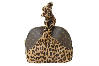極美品 LOUIS VUITTON ルイヴィトン アルマ ハンドバッグ M99032 モノグラム レオパード アズディン アライア 100周年限定 中古 4b002550