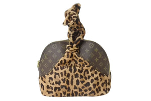 極美品 LOUIS VUITTON ルイヴィトン アルマ ハンドバッグ M99032 モノグラム レオパード アズディン アライア 100周年限定 中古 4b002550