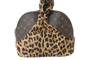 極美品 LOUIS VUITTON ルイヴィトン アルマ ハンドバッグ M99032 モノグラム レオパード アズディン アライア 100周年限定 中古 4b002550