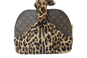 極美品 LOUIS VUITTON ルイヴィトン アルマ ハンドバッグ M99032 モノグラム レオパード アズディン アライア 100周年限定 中古 4b002550