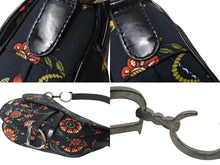 Load image into Gallery viewer, 極美品 CHRISTIAN DIOR クリスチャンディオール サドルバッグ RU0052 キャンバス レザー ブラック マルチカラー シルバー金具 中古 4b002552