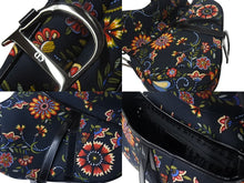 Load image into Gallery viewer, 極美品 CHRISTIAN DIOR クリスチャンディオール サドルバッグ RU0052 キャンバス レザー ブラック マルチカラー シルバー金具 中古 4b002552