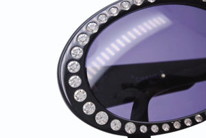 CHANEL シャネル サングラス アイウェア 05256 94305 イタリア製 プラスチック ラインストーン ブラック 美品 中古 4b002555