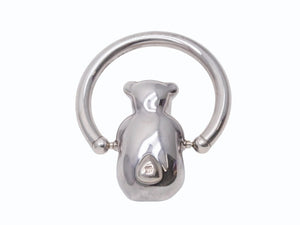 Tiffany&Co ティファニー ベビー ベア ラトル ブレスレット アクセサリー ガラガラ YO400 シルバー925 42.3g 美品 中古 4b002557